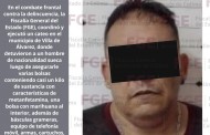 Durante cateo en Villa de Álvarez,<br>FGE detiene a una persona extranjera y asegura droga y armas