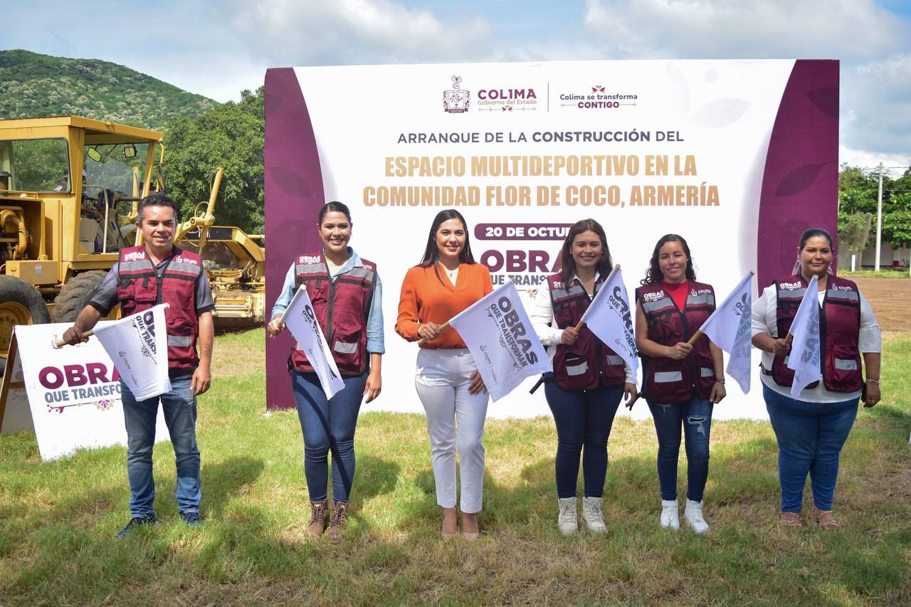 Inicia cconstrucción de polideportivo en Armeria: Indira