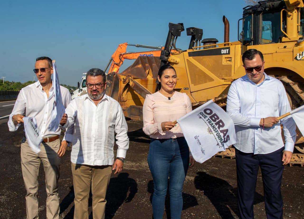 Indira da banderazo de arranque a ampliación de autopista a 6 carriles Armeria-Manzanillo