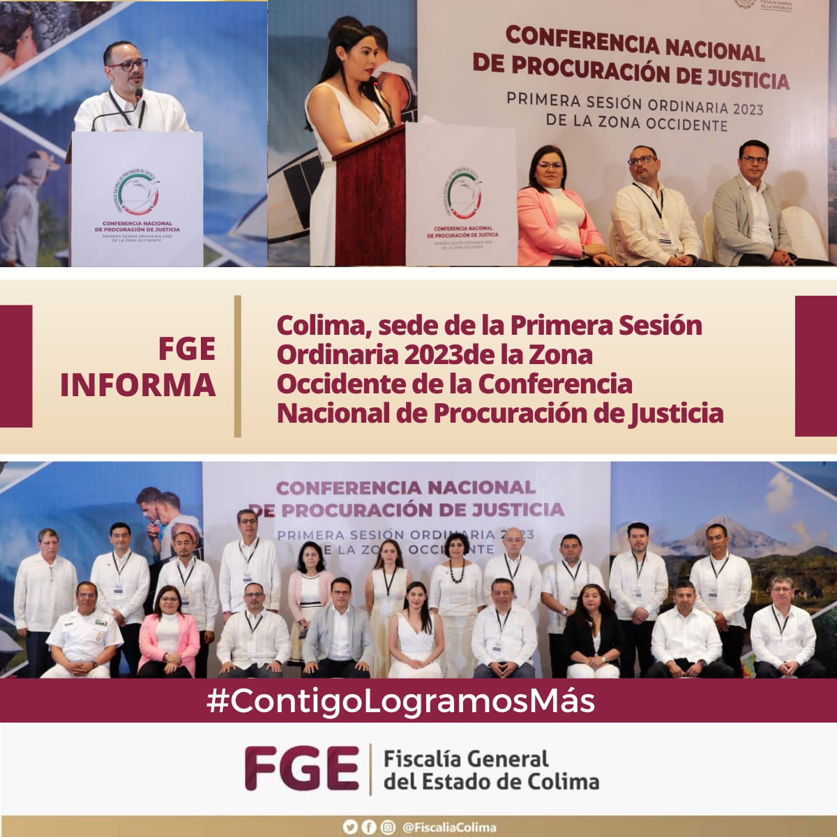 Colima, sede de la Primera Sesión Ordinaria 2023de la Zona Occidente de la Conferencia Nacional de Procuración de Justicia