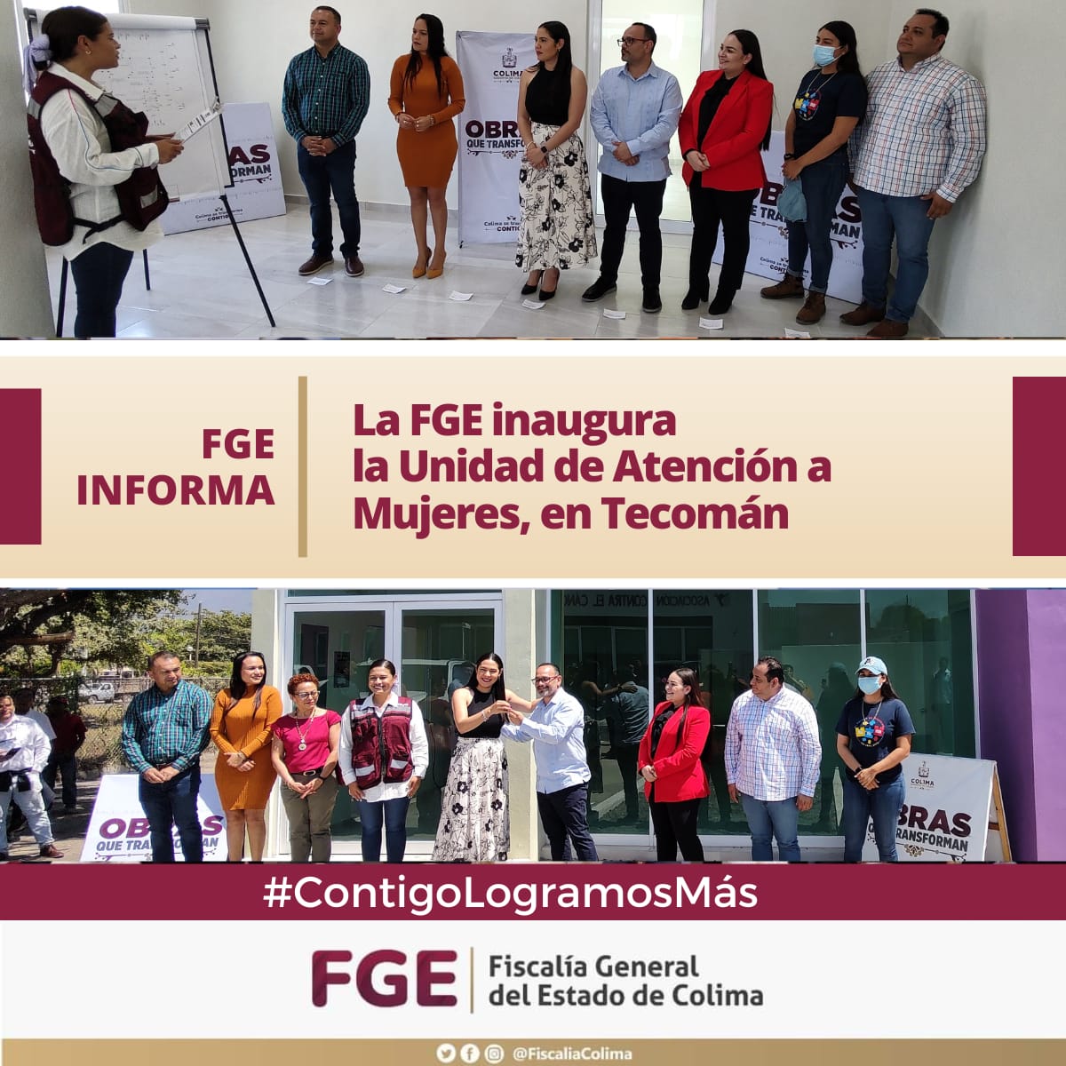 La FGE inaugura la Unidad de Atención a Mujeres, en Tecomán