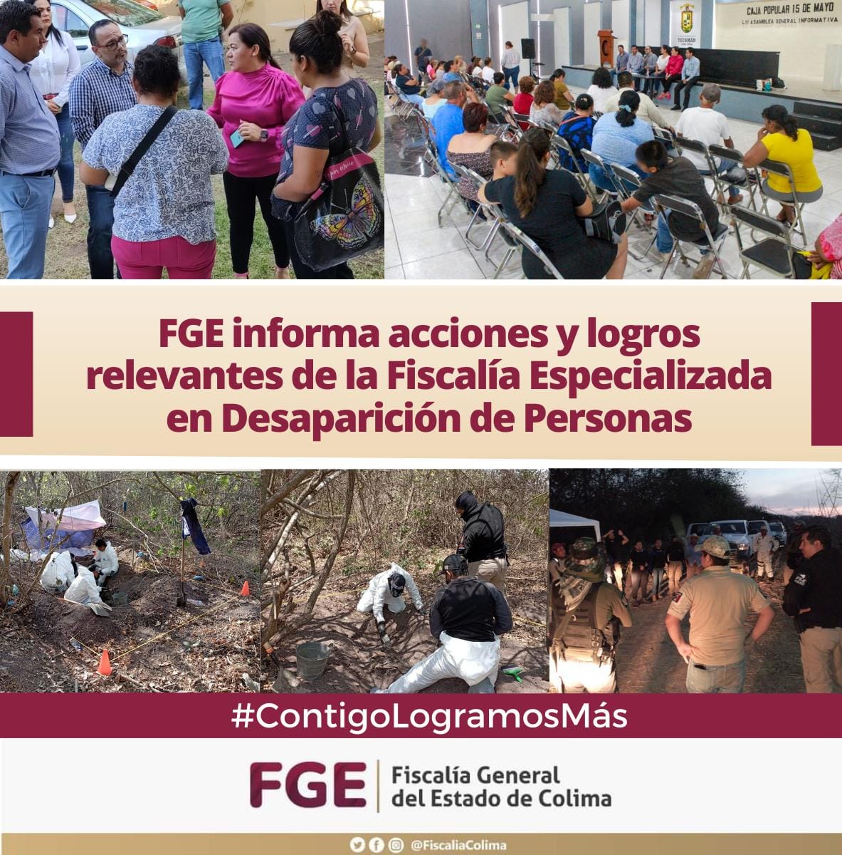 FGE informa acciones y logros relevantesde la Fiscalía Especializada en Desaparición de Personas