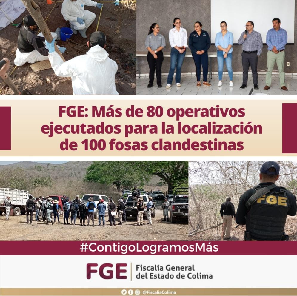 FGE: Más de 80 operativos ejecutados para la localización de 100 fosas clandestinas