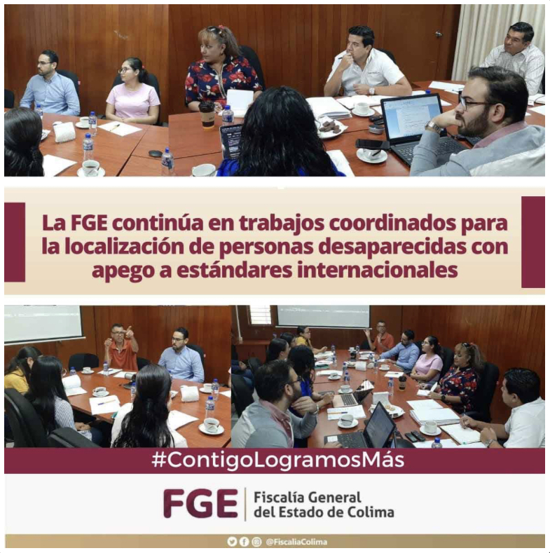 La FGE continúa en trabajos coordinados para la localización de personas desaparecidas con apego a estándares internacionales