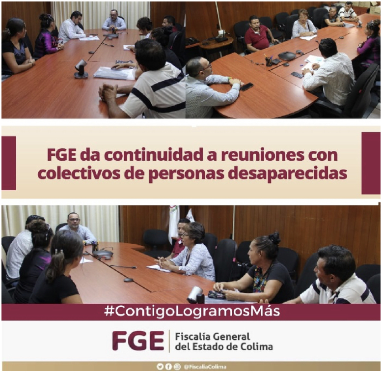 FGE da continuidad a reuniones con colectivos de personas desaparecidas