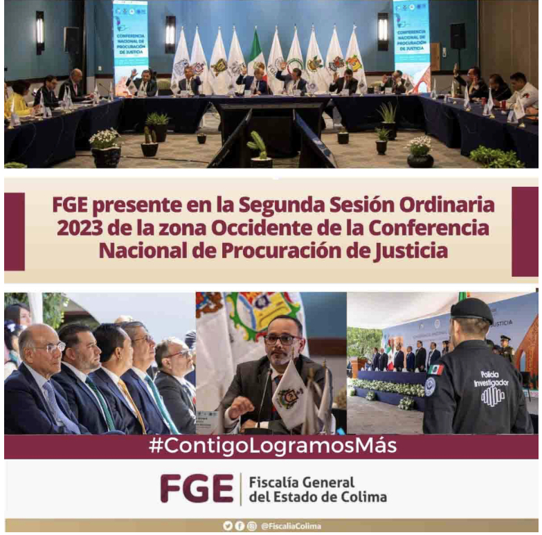 FGE presente en la Segunda Sesión Ordinaria 2023 de la zona Occidente de la Conferencia Nacional de Procuración de Justicia