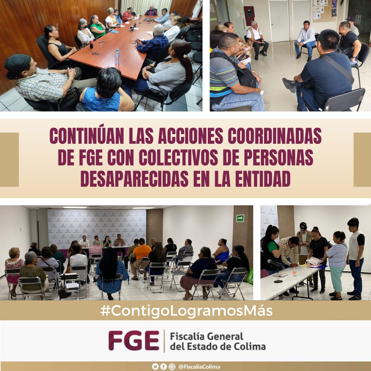 Continúan las acciones coordinadas de FGE con colectivos de personas desaparecidas en la entidad