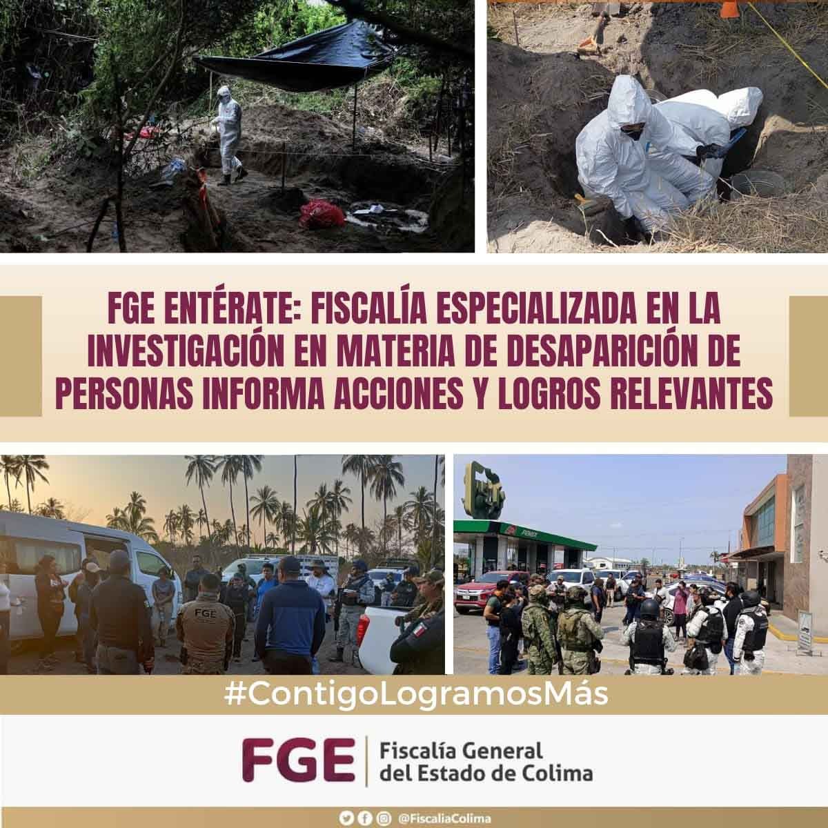 FGE Entérate:Fiscalía Especializada en la Investigación en Materia de Desaparición de Personas informa acciones y logros relevantes