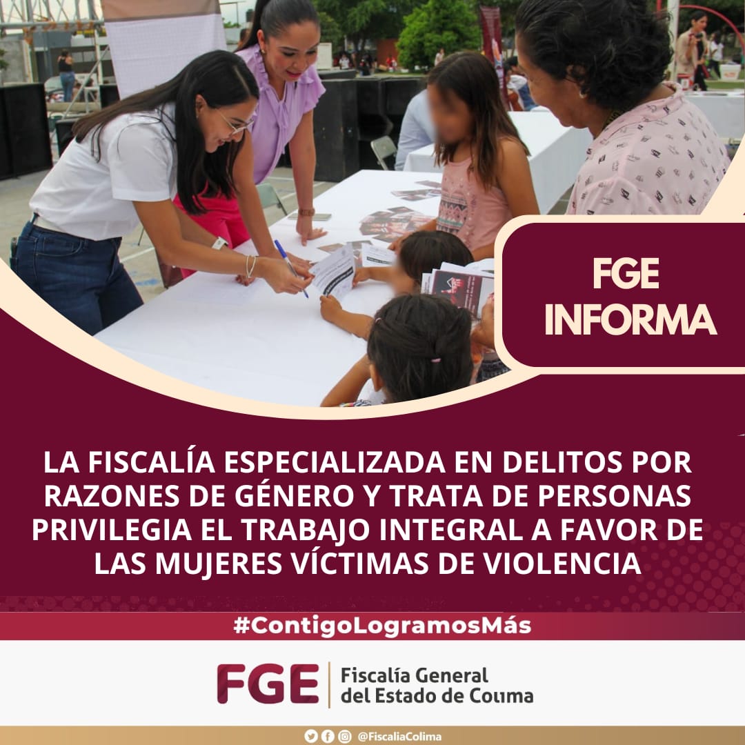 La Fiscalía Especializada en Delitos por Razones de Género y Trata de Personas trabaja en la procuración de justicia garantizando el respeto a los derechos de mujeres, niñas, niños y adolescentes